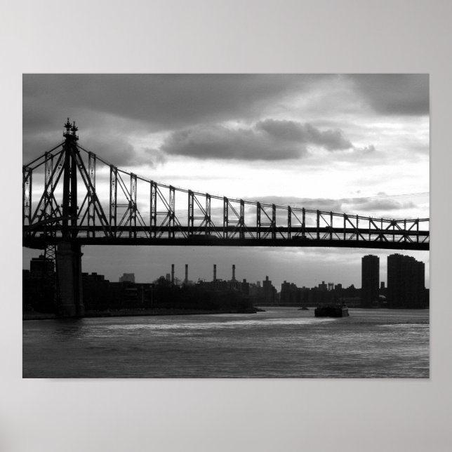Queensboro Bridge 15 x 11 poster - ingen Gräns (Framsidan)