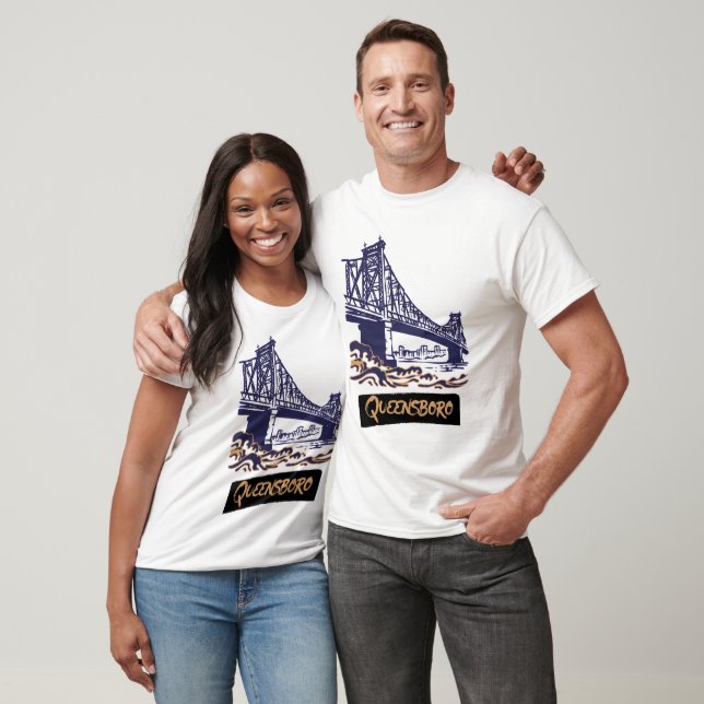 Queensboro Bridge Grafisk Konst T Shirt (Unisex)