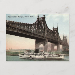 Queensboro Bridge, New York City 1915 Vintage Vykort