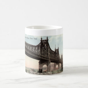Queensboro överbryggar, New York City vintage 191 Kaffemugg