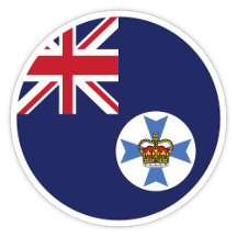 Queensland Australia Flagga Sticker