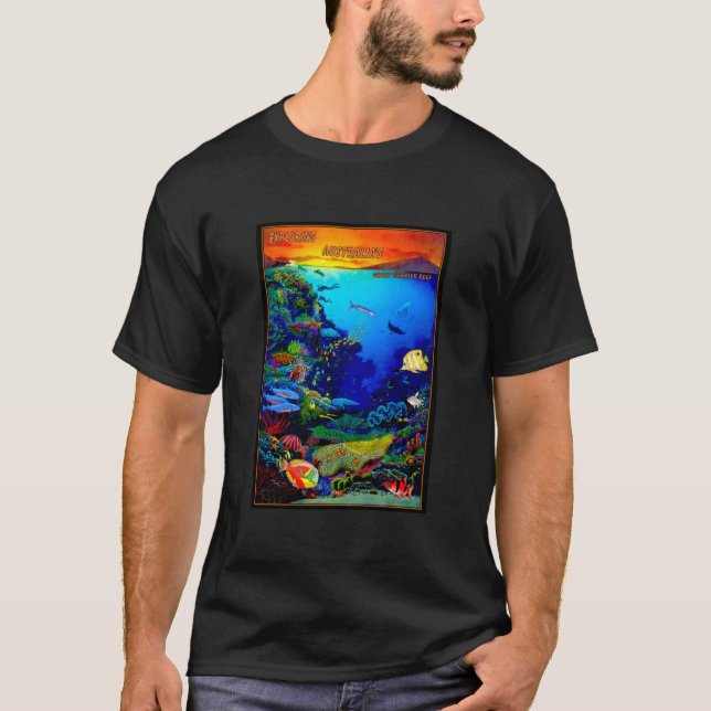 QUEENSLAND AUSTRALIA Underbar Barrier Reef Travel  T Shirt (Framsida)