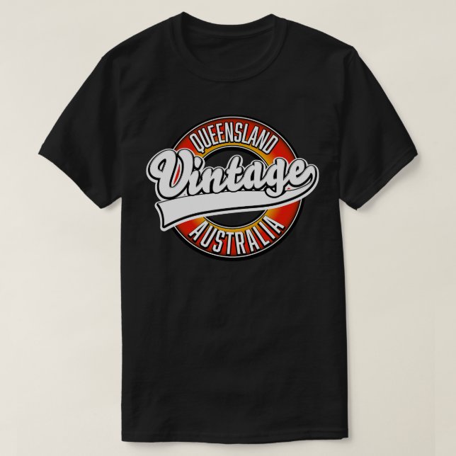 Queensland australia vintage stil t shirt (Design framsida)