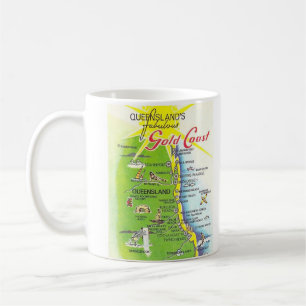 Queensland Australiens Gold Coast Kartmugg Kaffemugg
