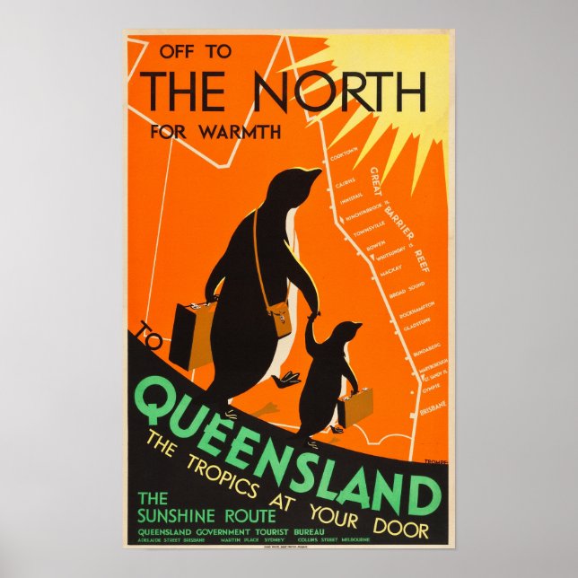 Queensland, Australiens resebyrå Poster (Framsidan)