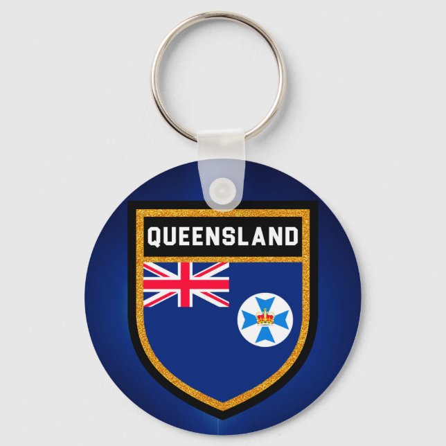 Queensland Flagga Nyckelring (Framsida)