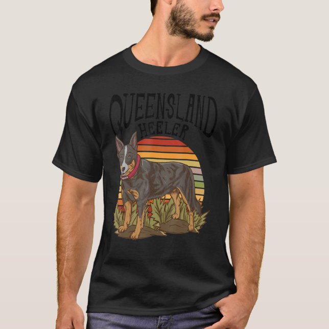 Queensland Heeler - Hund Identification - Hundar K T Shirt (Framsida)