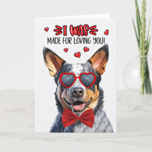 Queensland Heeler Hund Loving You Valentine Helgkort