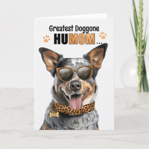 Queensland Heeler Hund Underbarare HuMOM Mors dag Helgkort