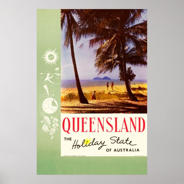 Queensland Helgdag Australien Poster (Framsidan)
