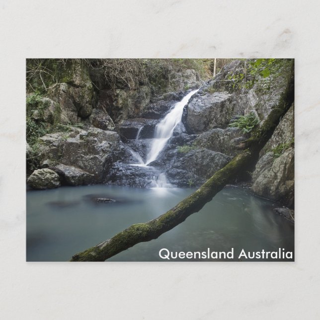 Queensland Waterfall Sten Bassäng-vykort Vykort (Framsida)