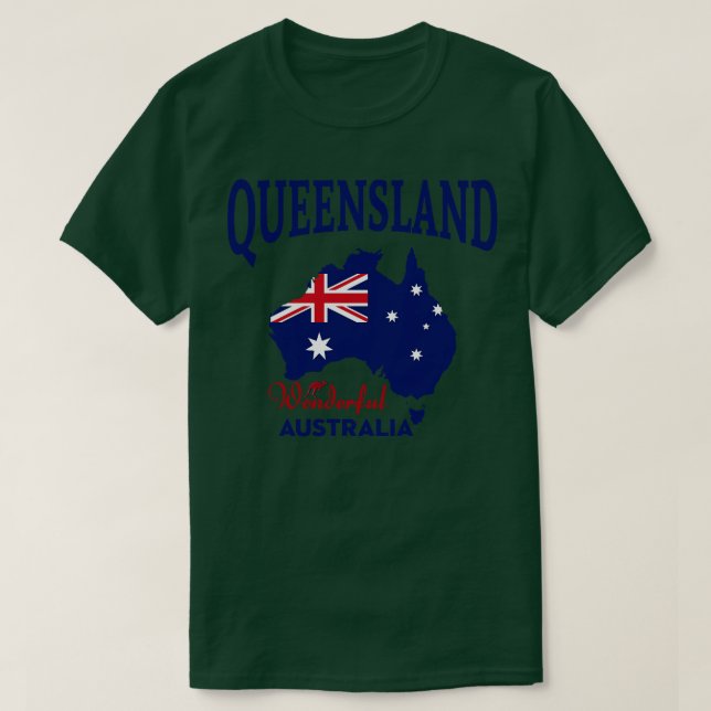 Queensland Wonderful Australien T Shirt (Design framsida)