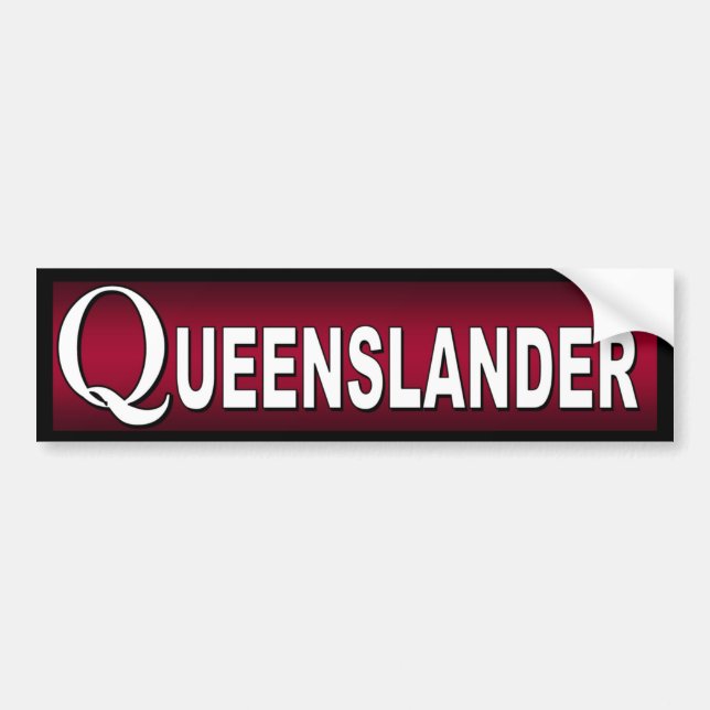 Queenslander. Australier som bor i Queensland. Bildekal (Framsidan)
