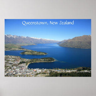 Queenstown från Bob's Peak, Nya Zeeland - Poster