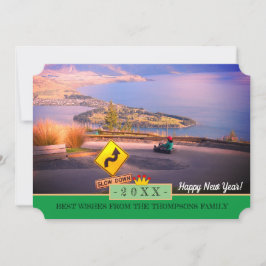 QueensTown & Gott nytt år! Kort/20XX NZ Julkort