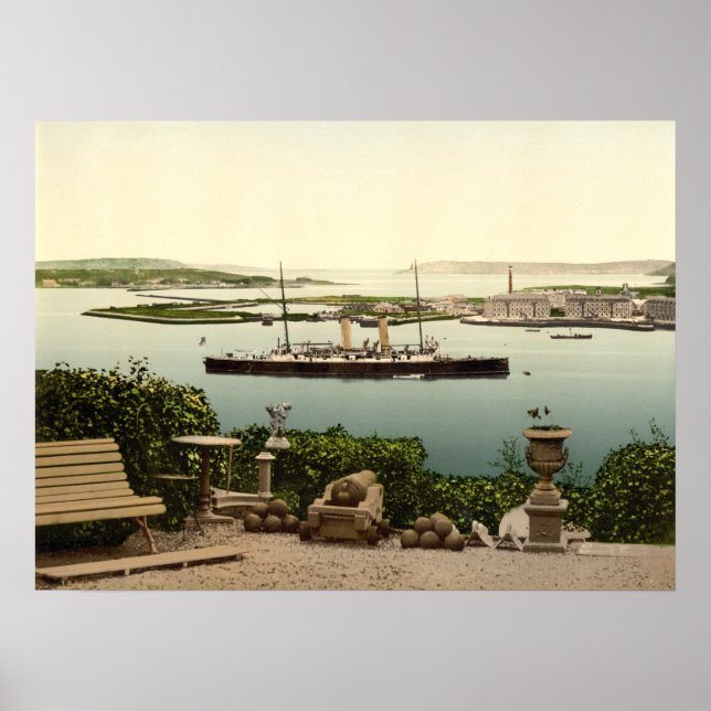 Queenstown Harbor, länet Kork Poster (Framsidan)