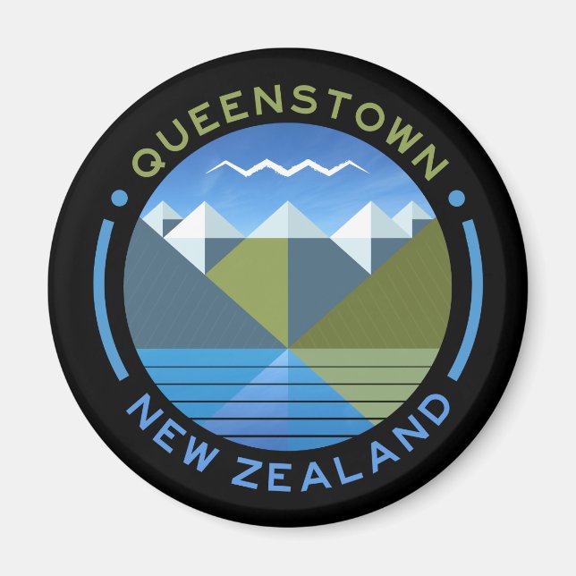 QUEENSTOWN NEW ZEALAND MAGNET (Framsidan)