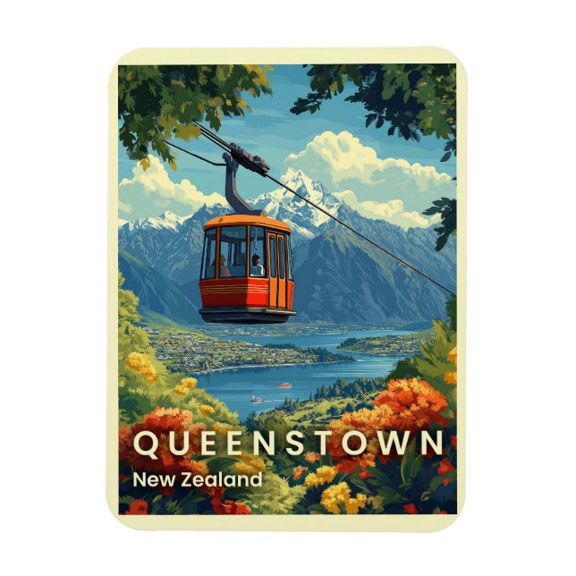 Queenstown, New Zealand Stunning Mountain Views Magnet (Vertikal)