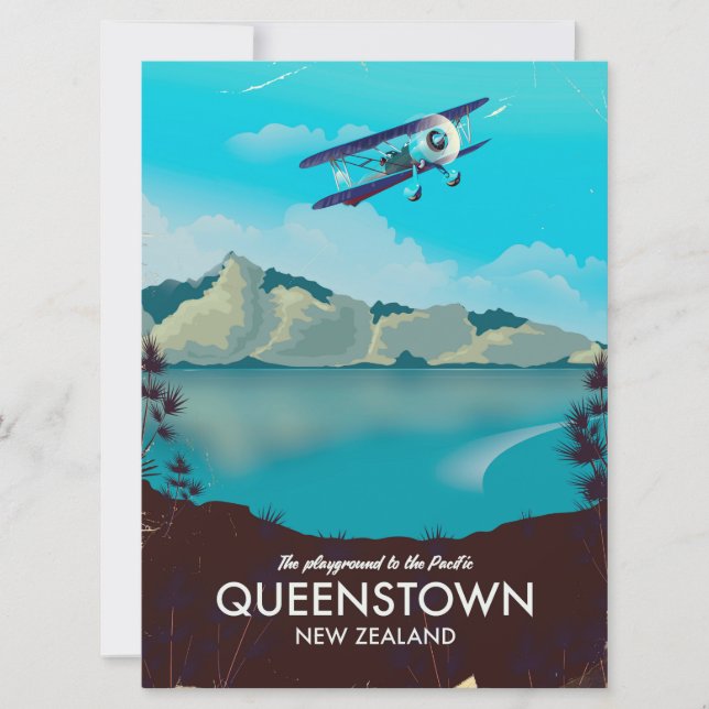 Queenstown Nya Zeeland Inbjudningar (Framsida)