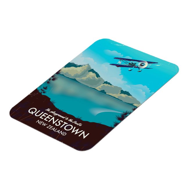 Queenstown Nya Zeeland Magnet (Vänstra Sidan)