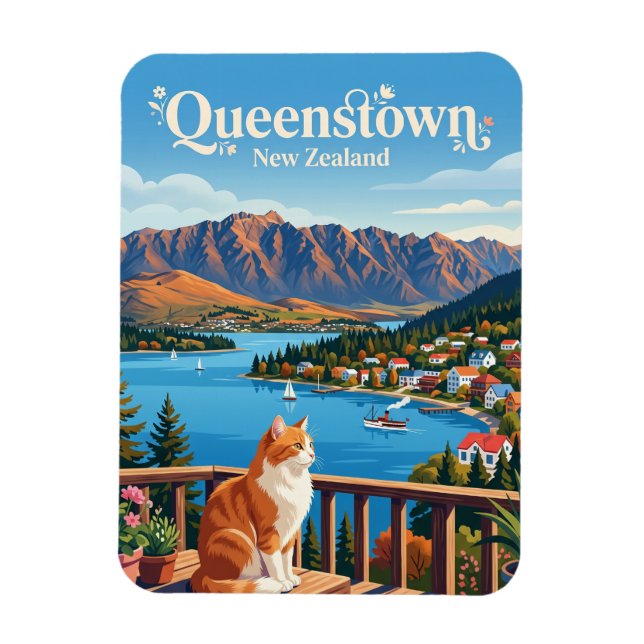 Queenstown Nya Zeeland Magnet (Vertikal)
