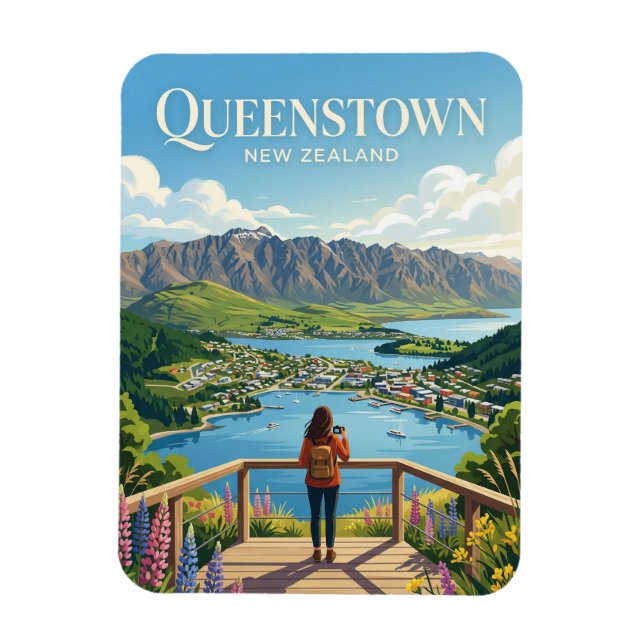 QUEENSTOWN NYA ZEELAND MAGNET (Vertikal)