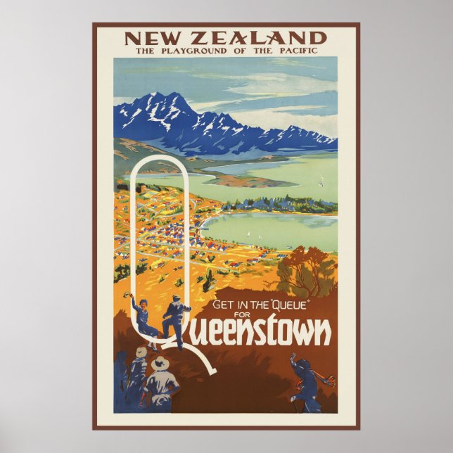 Queenstown Nya Zeeland Poster (Framsidan)