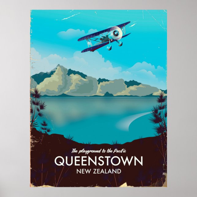 Queenstown Nya Zeeland Poster (Framsidan)