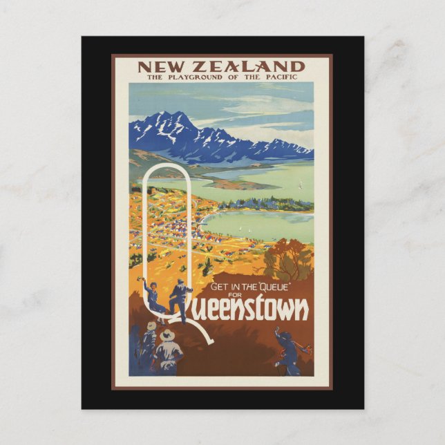Queenstown Nya Zeeland Vykort (Framsida)