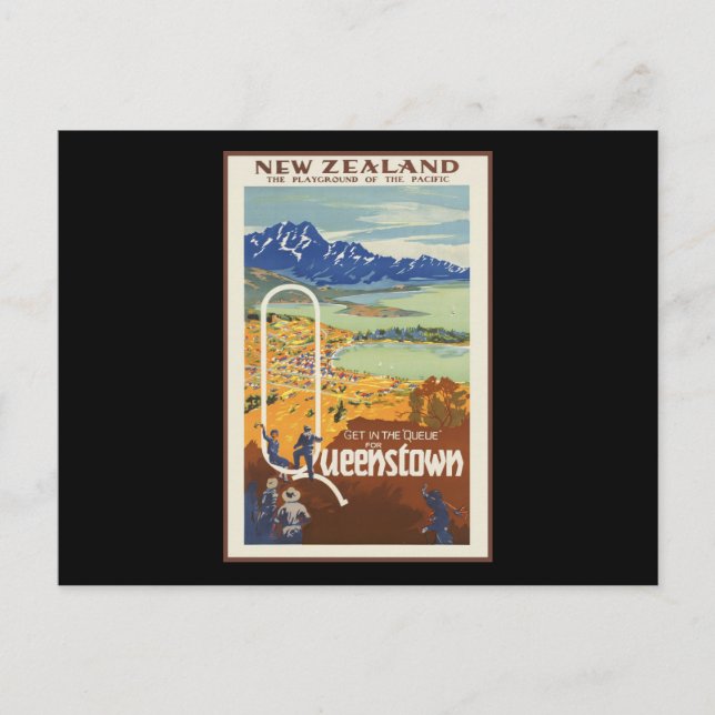 Queenstown Nya Zeeland Vykort (Framsida)