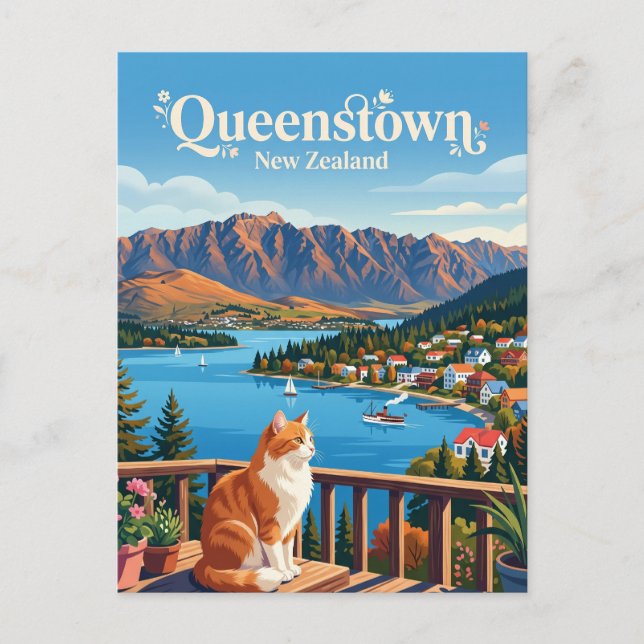 Queenstown Nya Zeeland Vykort (Framsida)