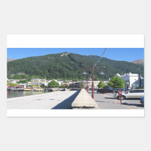 Queenstown, Otago, Nya Zeeland Rektangulärt Klistermärke