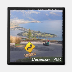 Queenstown som är nyazeeländsk - Luge 2 Magnet