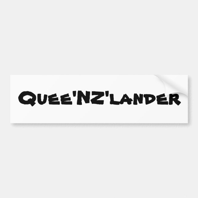 Quee'NZ'lander Bildekal (Framsidan)