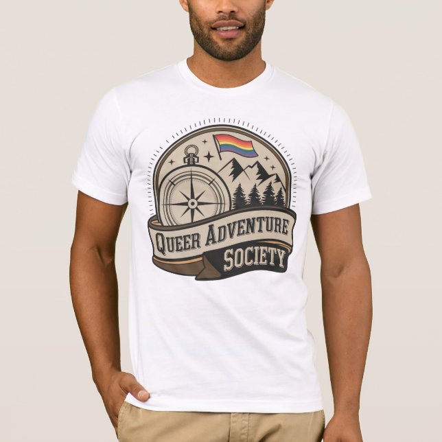 Queer Äventyr Society Shirt - Vintage Explorer T (Framsida)