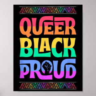 Queer Black Proud Junetelfte Gay pride Blm Fist Pr Poster