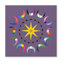 Queer Crescent Pride månar Magnet