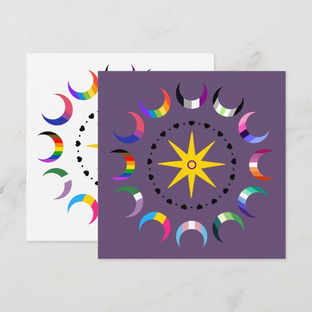 Queer Crescent Pride Moons   (Fram/baksida)