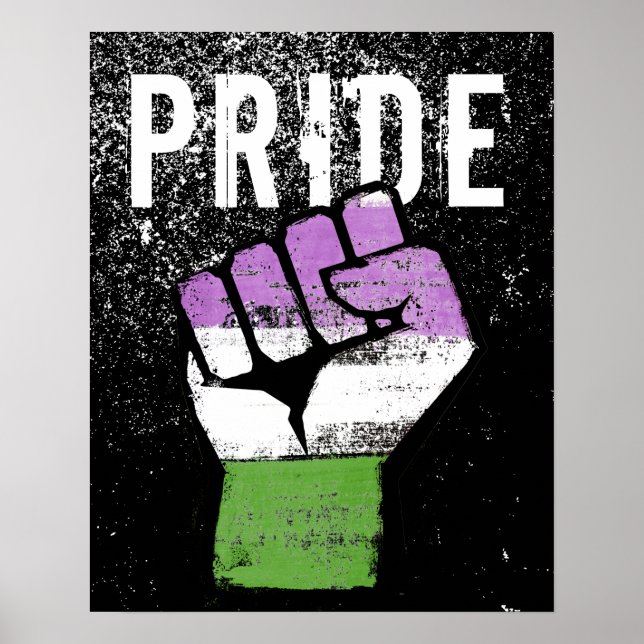 Queer / Genderqueer stolthet näve Poster (Framsidan)