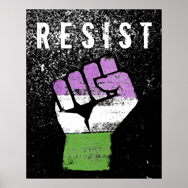 Queer / Genderqueer stolthet näve Poster (Framsidan)
