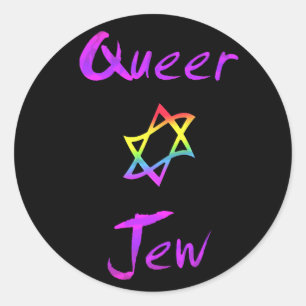 Queer Jew Stickers Runt Klistermärke