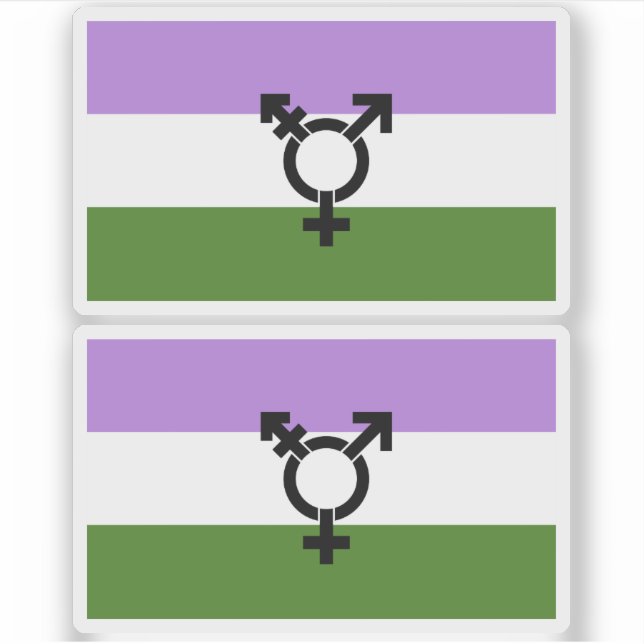 Queer - Könsqueer Pride Klistermärken (Framsida)