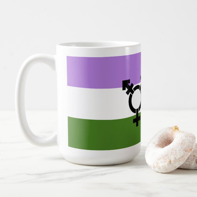 Queer - Könsqueer stolthet Kaffemugg (Med munk)