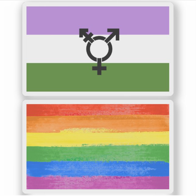 Queer - Könsqueer stolthet Klistermärken (Framsida)