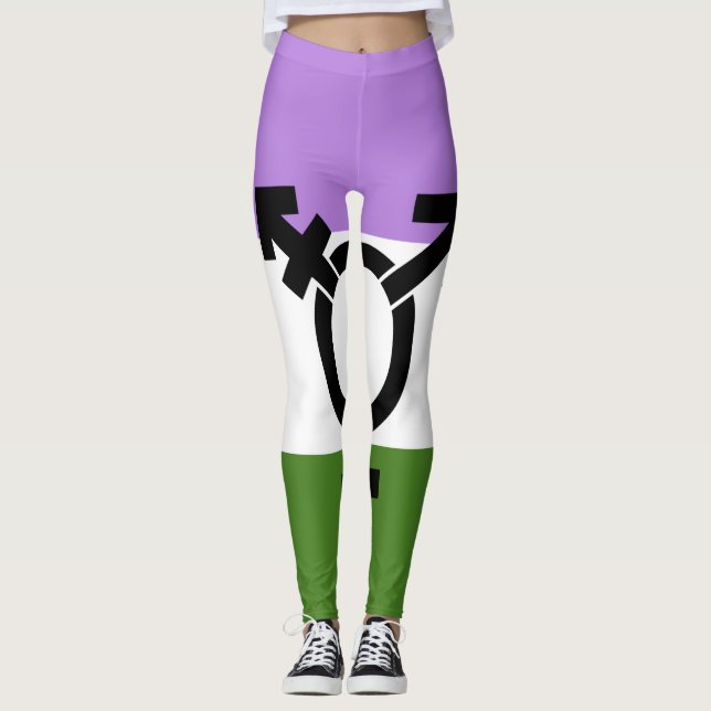 Queer - Könsqueer stolthet Leggings (Framsida)