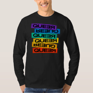 Queer Lgbtq Gay Lesbisk Pride Flagga Rainbow Queer T Shirt