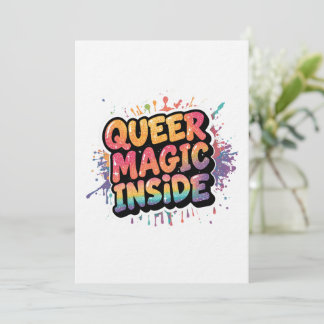 Queer Magic Inside LGBTQ Pride Quote Design Inbjudningar