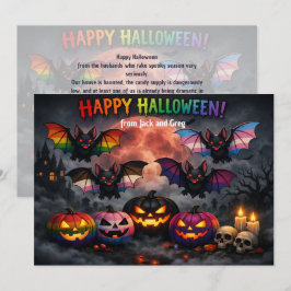 🎃🌈 Queer och kuslig Halloween-kort Inbjudningar