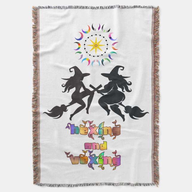 Queer Pagan Kropp Solidaritet | Hexing och Vexing Filt (Framsidan Vertikal)