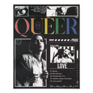 Queer Pride HBTQ+ Modern Brutalism Fototryck
